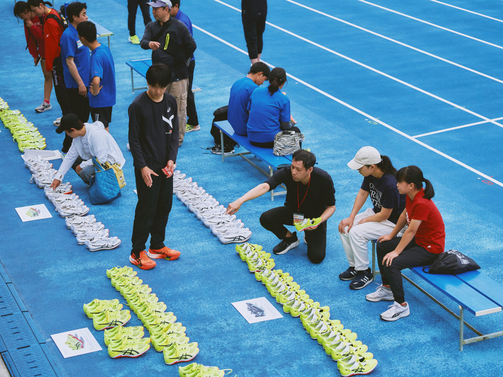 5/18アシさとクラブ in西条 練習会兼TRY!ASICS!開催レポート。陸上競技場でスパイクの試し履きを実施！